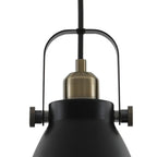 NL77299 Bojam Linear Pendant 3 Light Matt Black/Antique Brass/Khaki