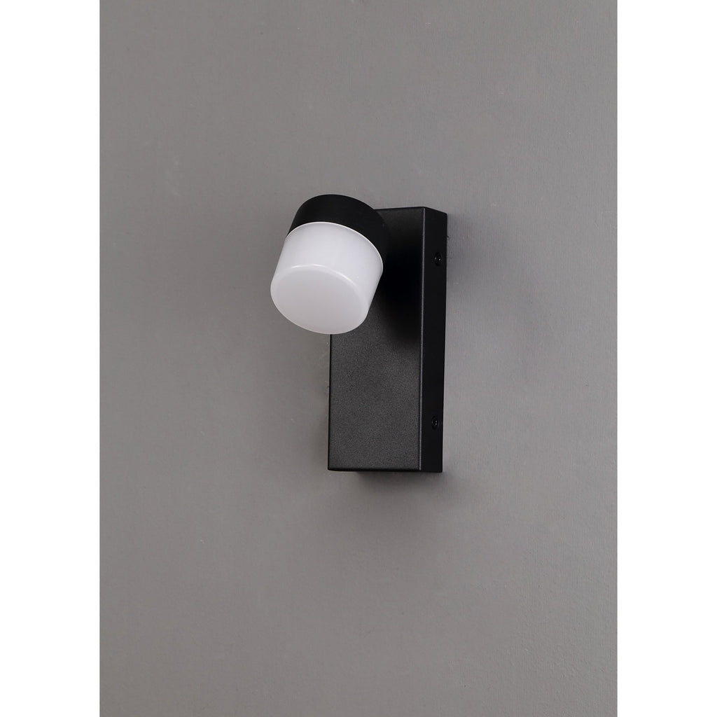 NL82169 Bovan Bathroom LED Wall Lamp Single Adjustable Sand Black