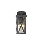 NL77829 Brena Outdoor Down Criss Cross Wall Lamp 1 Light Anthracite/Clear Glass