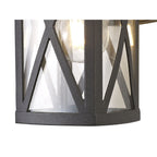 NL77829 Brena Outdoor Down Criss Cross Wall Lamp 1 Light Anthracite/Clear Glass