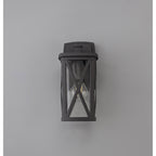 NL77829 Brena Outdoor Down Criss Cross Wall Lamp 1 Light Anthracite/Clear Glass