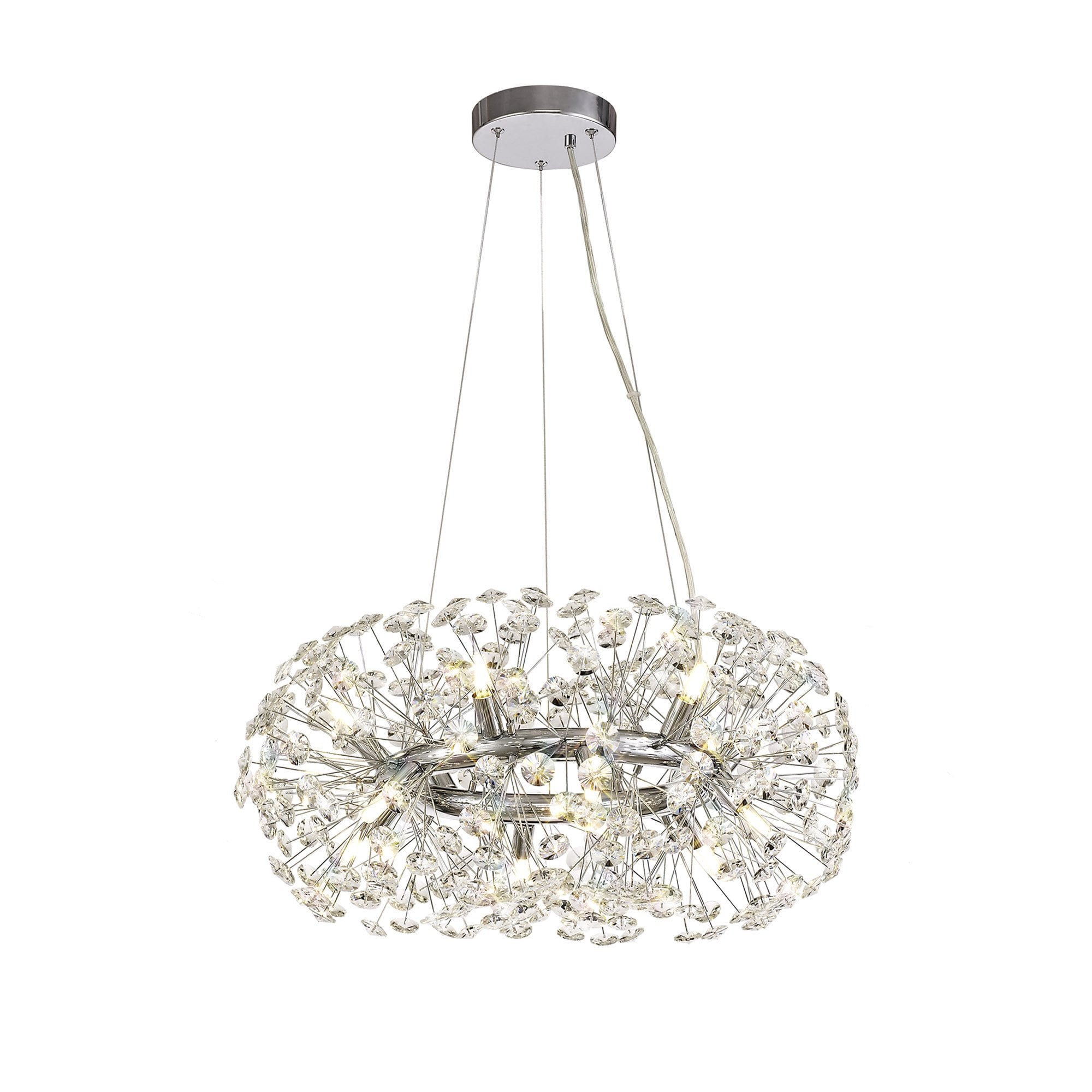 NL73949 Paris Pendant 12 Light Polished Chrome/Crystal