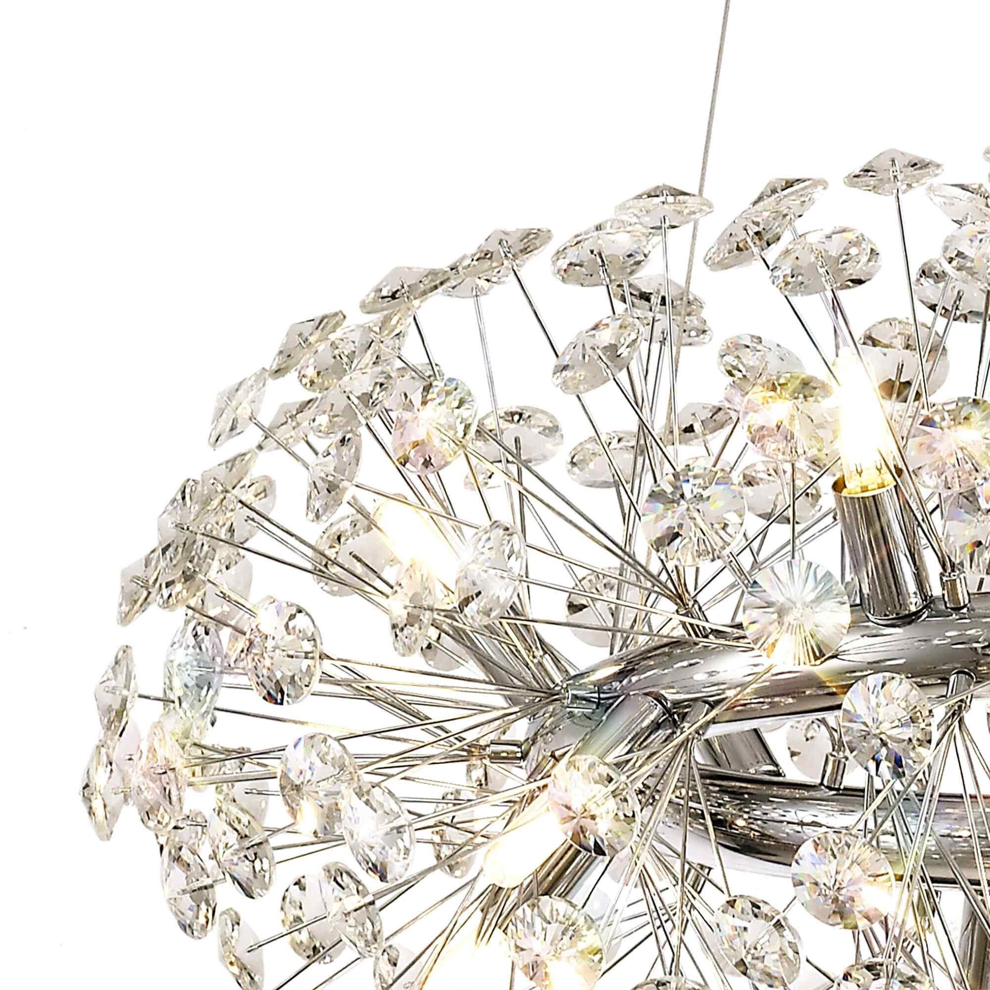 NL73949 Paris Pendant 12 Light Polished Chrome/Crystal