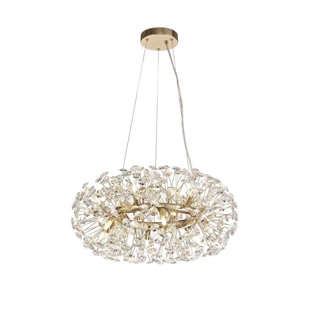NL73979 Paris Pendant 12 Light French Gold/Crystal