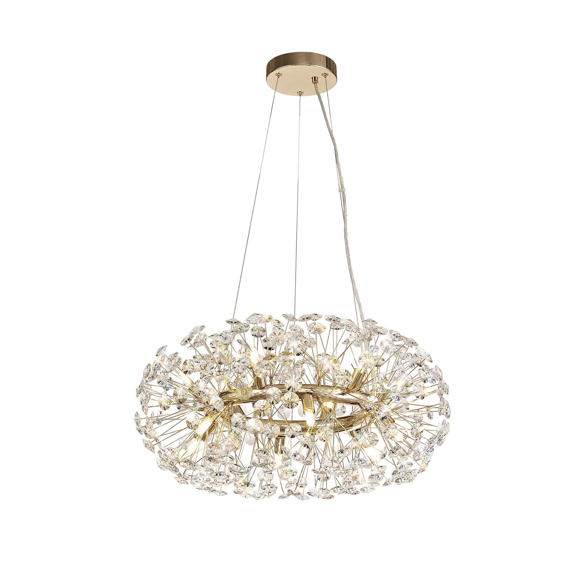 NL73979 Paris Pendant 12 Light French Gold/Crystal