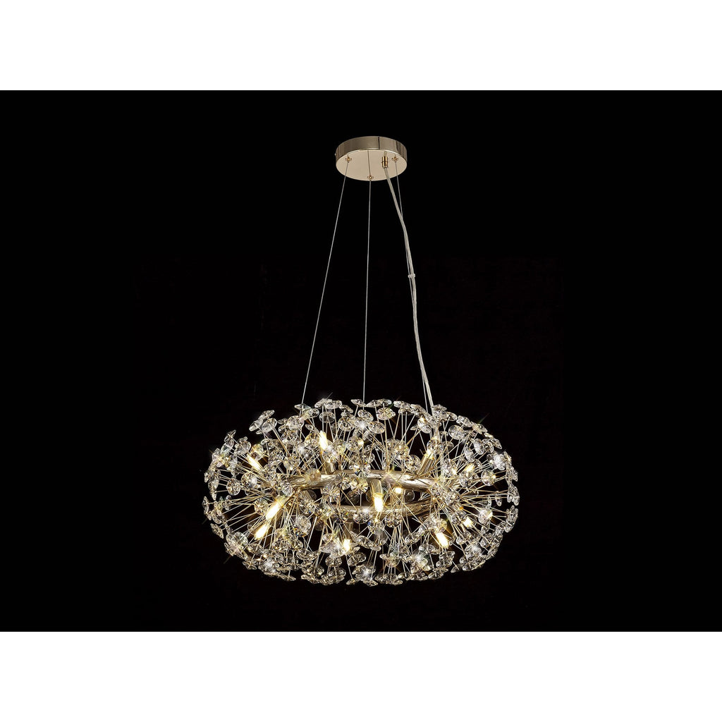 NL73979 Paris Pendant 12 Light French Gold/Crystal