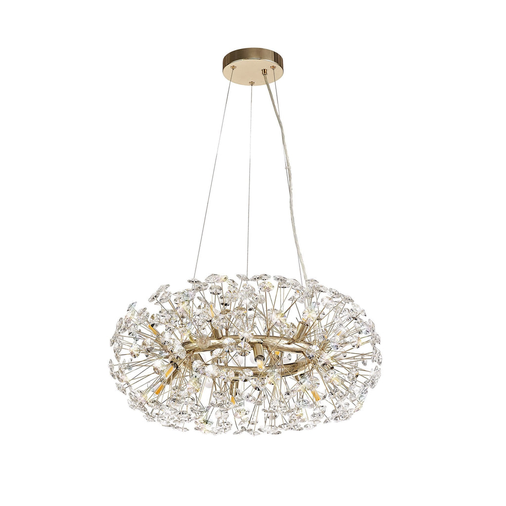 NL73979 Paris Pendant 12 Light French Gold/Crystal