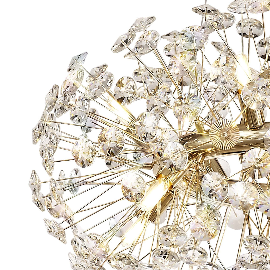 NL73979 Paris Pendant 12 Light French Gold/Crystal