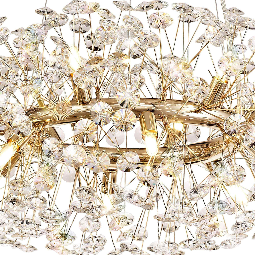 NL73979 Paris Pendant 12 Light French Gold/Crystal
