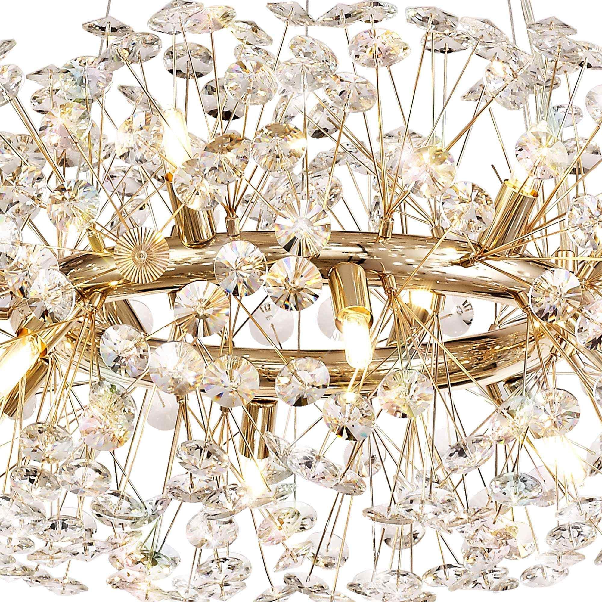 NL73979 Paris Pendant 12 Light French Gold/Crystal