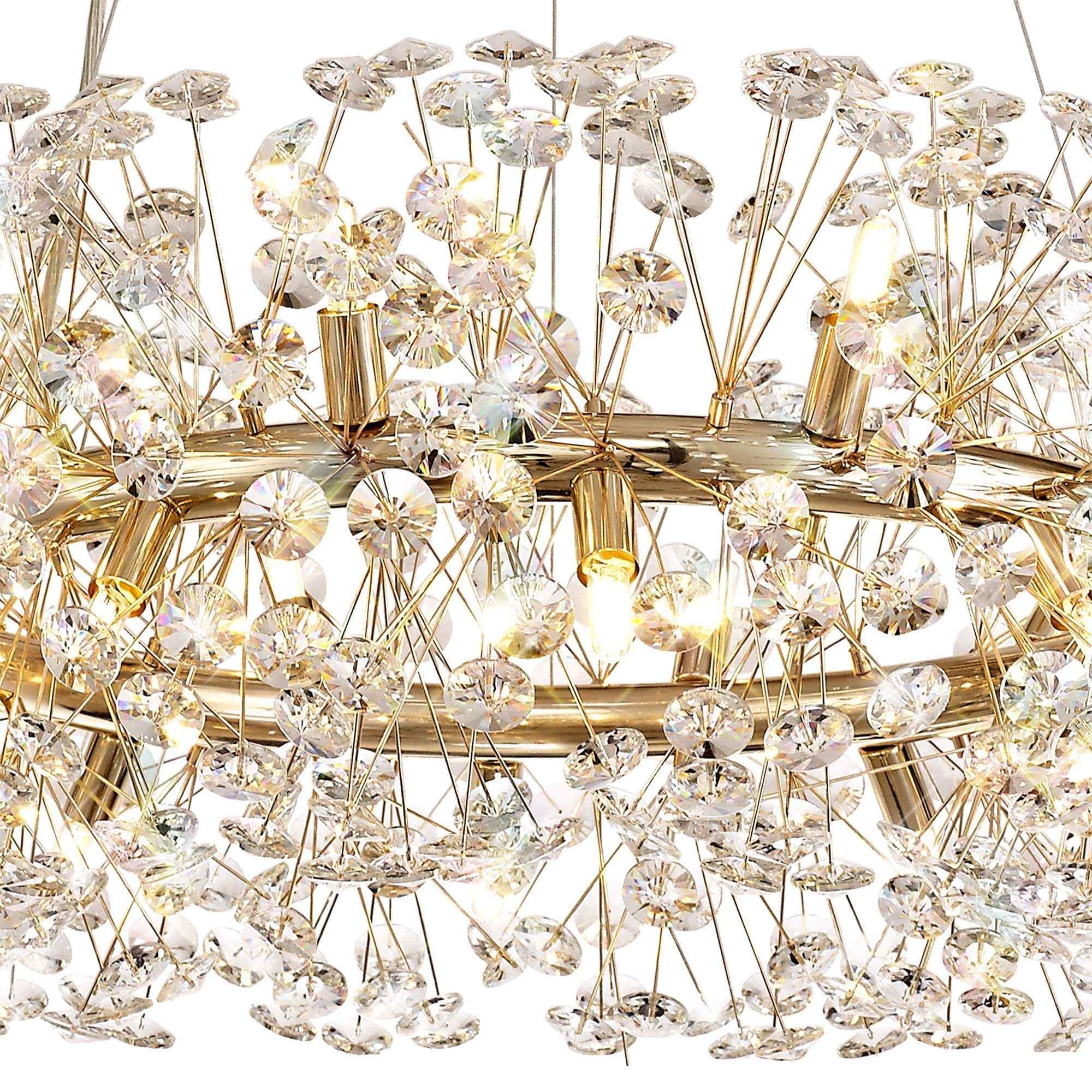 NL73989 Paris Pendant 20 Light French Gold/Crystal