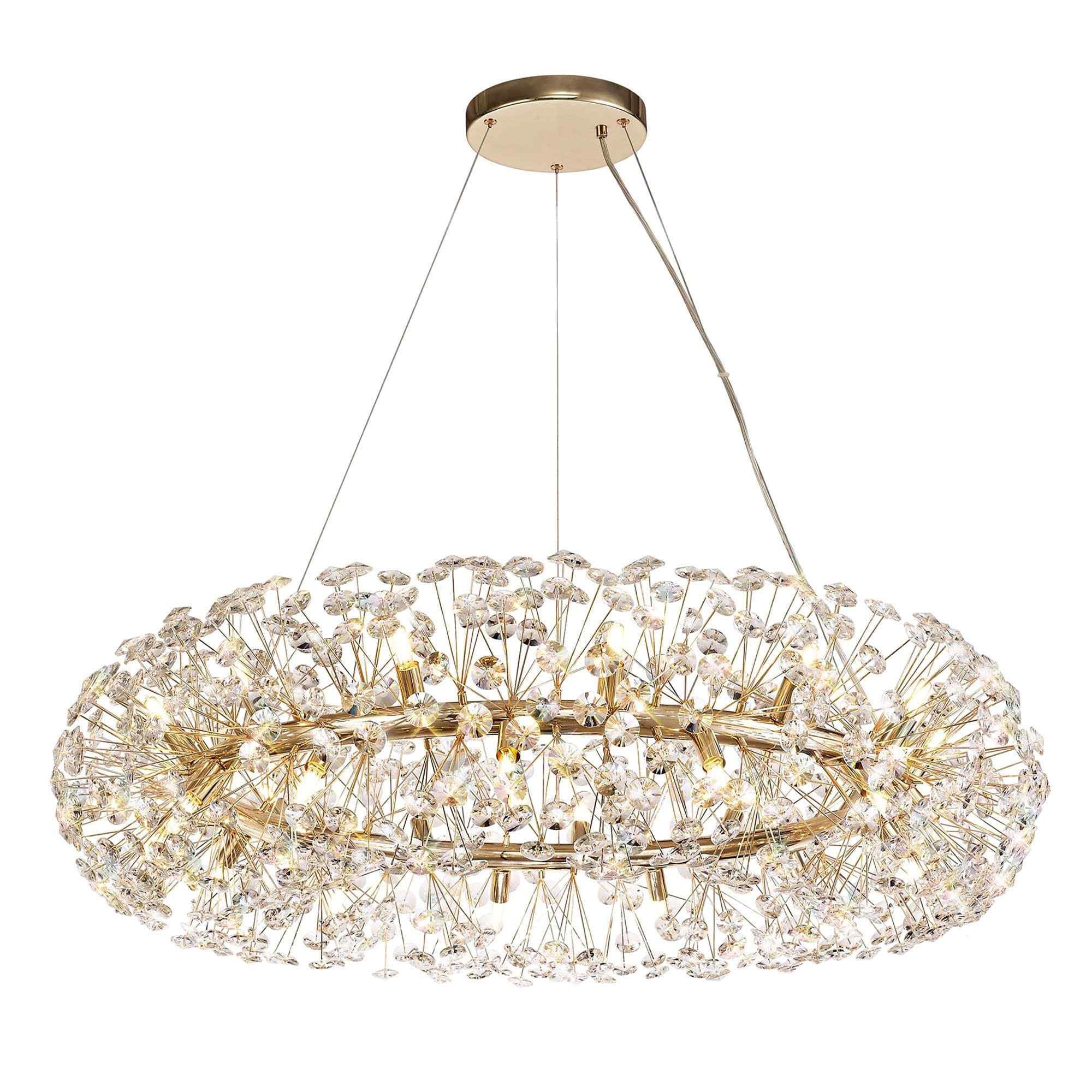 NL73999 Paris Pendant 26 Light French Gold/Crystal