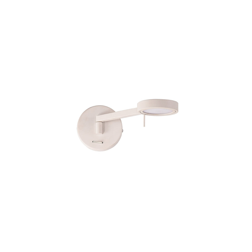 NL77969 Burlon Adjustable Wall Lamp / Reader LED Sand White