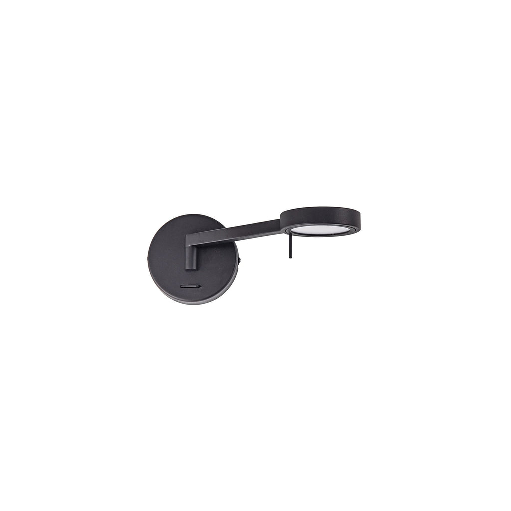 NL77979 Burlon Adjustable Wall Lamp / Reader LED Sand Black
