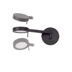 NL77979 Burlon Adjustable Wall Lamp / Reader LED Sand Black