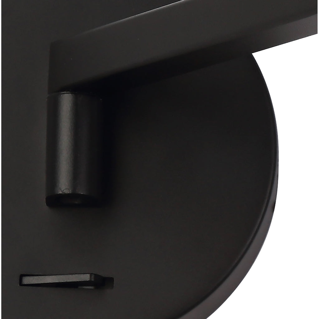 NL77979 Burlon Adjustable Wall Lamp / Reader LED Sand Black