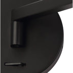 NL77979 Burlon Adjustable Wall Lamp / Reader LED Sand Black