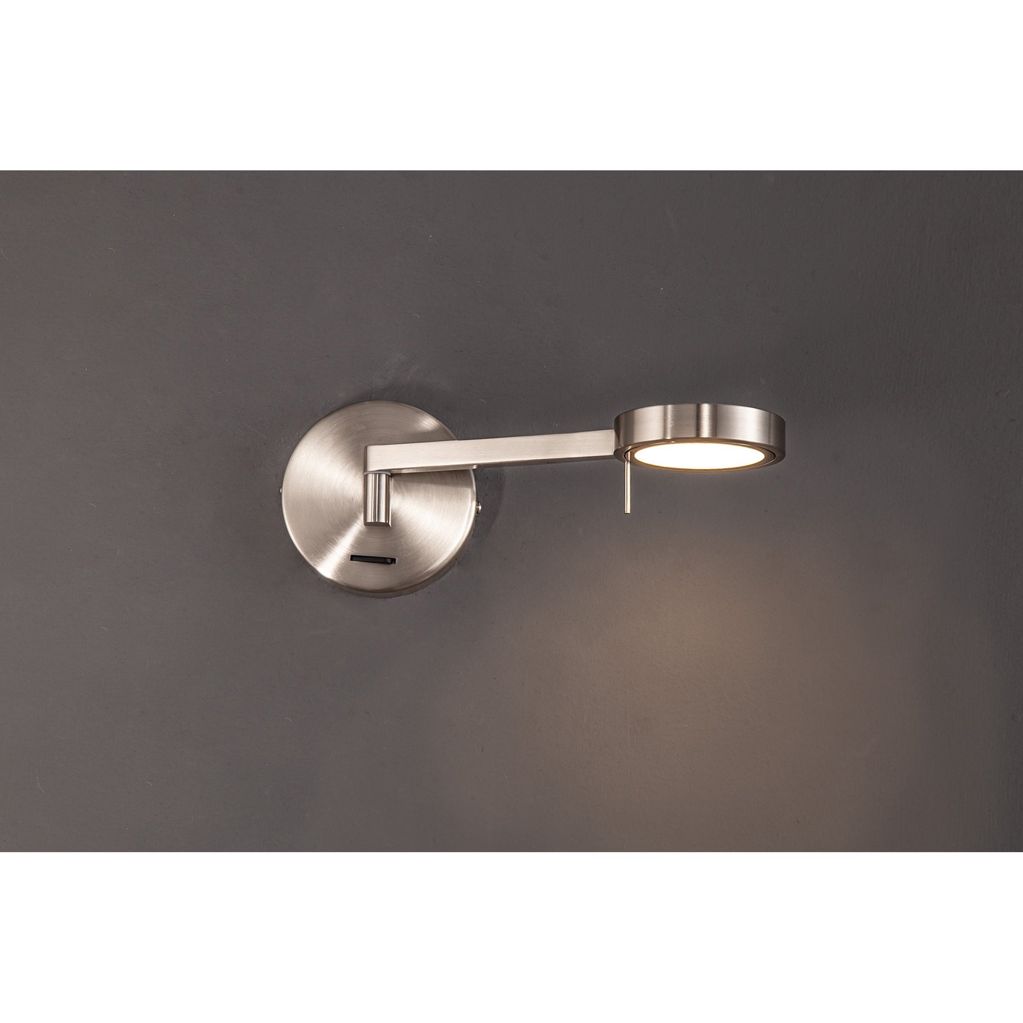 NL77989 Burlon Adjustable Wall Lamp / Reader LED Satin Nickel