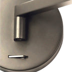 NL77989 Burlon Adjustable Wall Lamp / Reader LED Satin Nickel