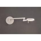 NL78009 Burlon Adjustable Swing Arm Wall Lamp / Reader LED Sand White