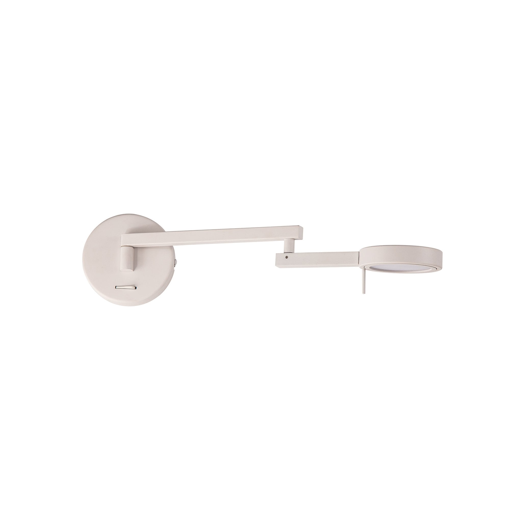 NL78009 Burlon Adjustable Swing Arm Wall Lamp / Reader LED Sand White