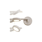 NL78009 Burlon Adjustable Swing Arm Wall Lamp / Reader LED Sand White