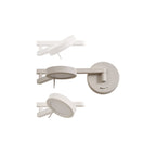 NL78009 Burlon Adjustable Swing Arm Wall Lamp / Reader LED Sand White