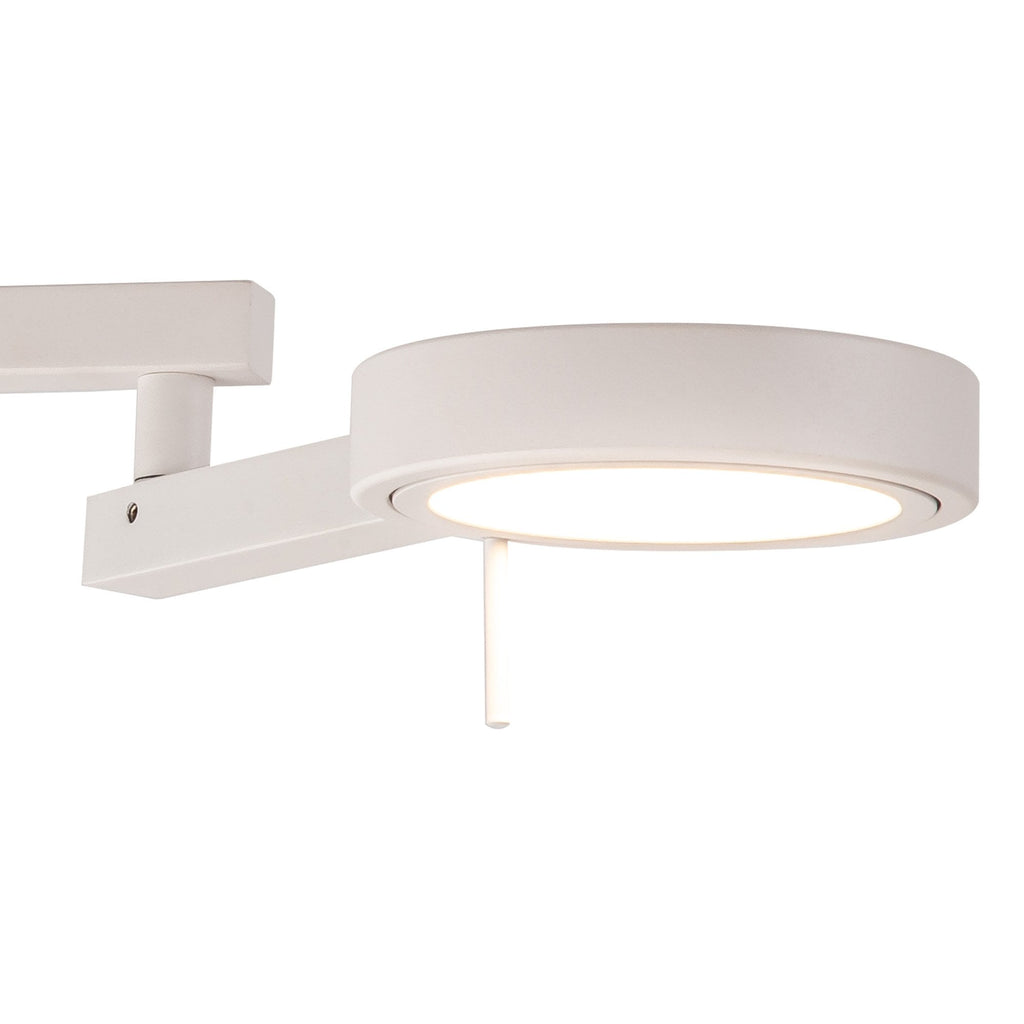 NL78009 Burlon Adjustable Swing Arm Wall Lamp / Reader LED Sand White