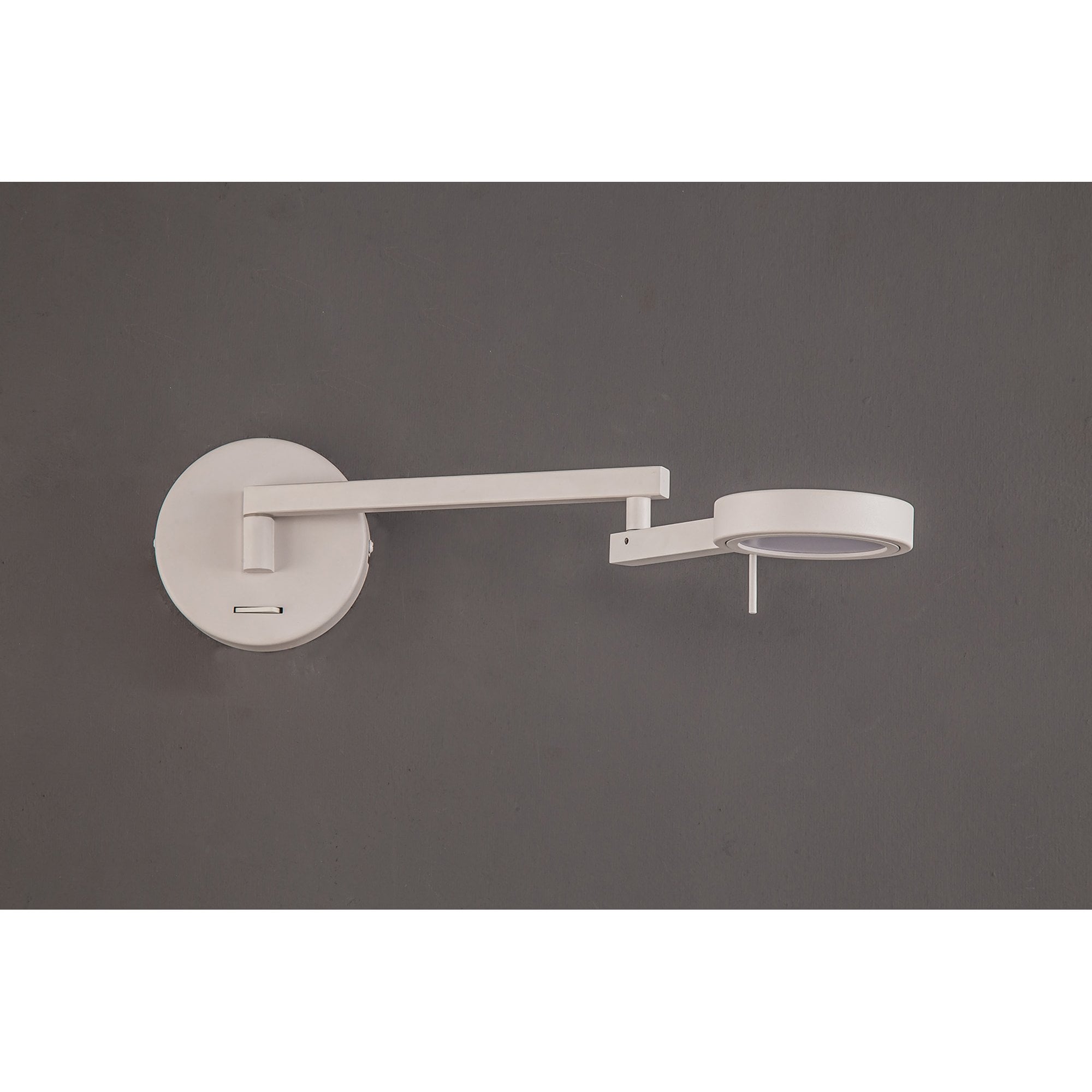 NL78009 Burlon Adjustable Swing Arm Wall Lamp / Reader LED Sand White