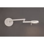 NL78009 Burlon Adjustable Swing Arm Wall Lamp / Reader LED Sand White