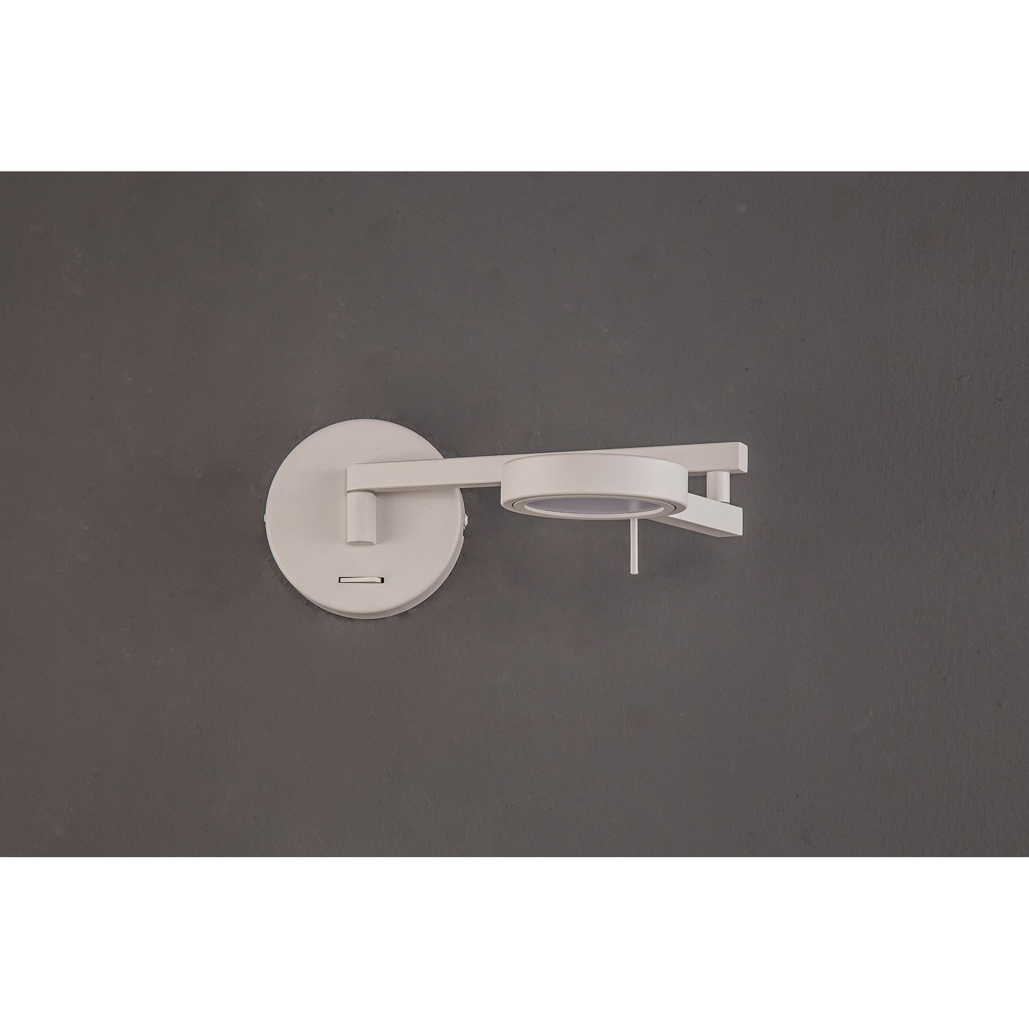 NL78009 Burlon Adjustable Swing Arm Wall Lamp / Reader LED Sand White