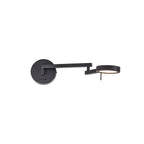 NL78019 Burlon Adjustable Swing Arm Wall Lamp / Reader LED Sand Black