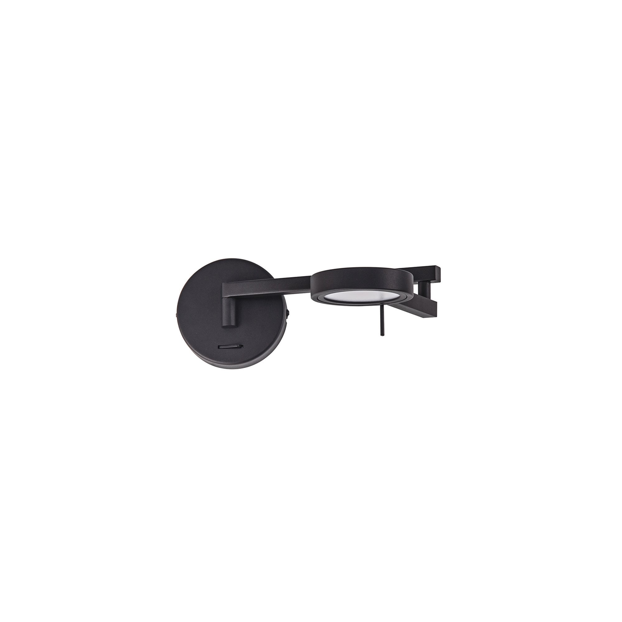 NL78019 Burlon Adjustable Swing Arm Wall Lamp / Reader LED Sand Black