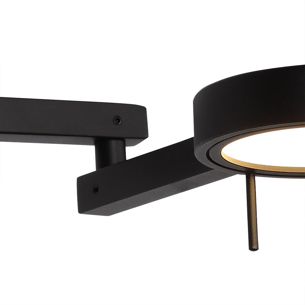 NL78019 Burlon Adjustable Swing Arm Wall Lamp / Reader LED Sand Black