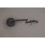 NL78019 Burlon Adjustable Swing Arm Wall Lamp / Reader LED Sand Black