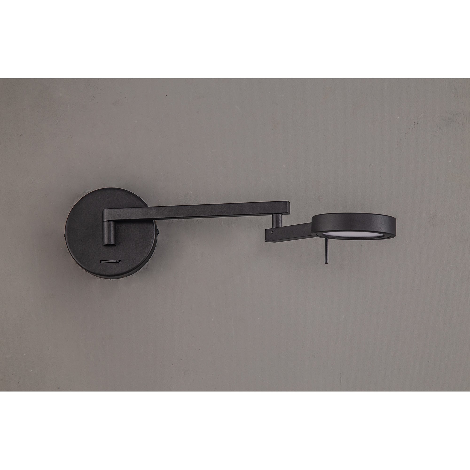 NL78019 Burlon Adjustable Swing Arm Wall Lamp / Reader LED Sand Black