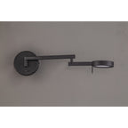 NL78019 Burlon Adjustable Swing Arm Wall Lamp / Reader LED Sand Black