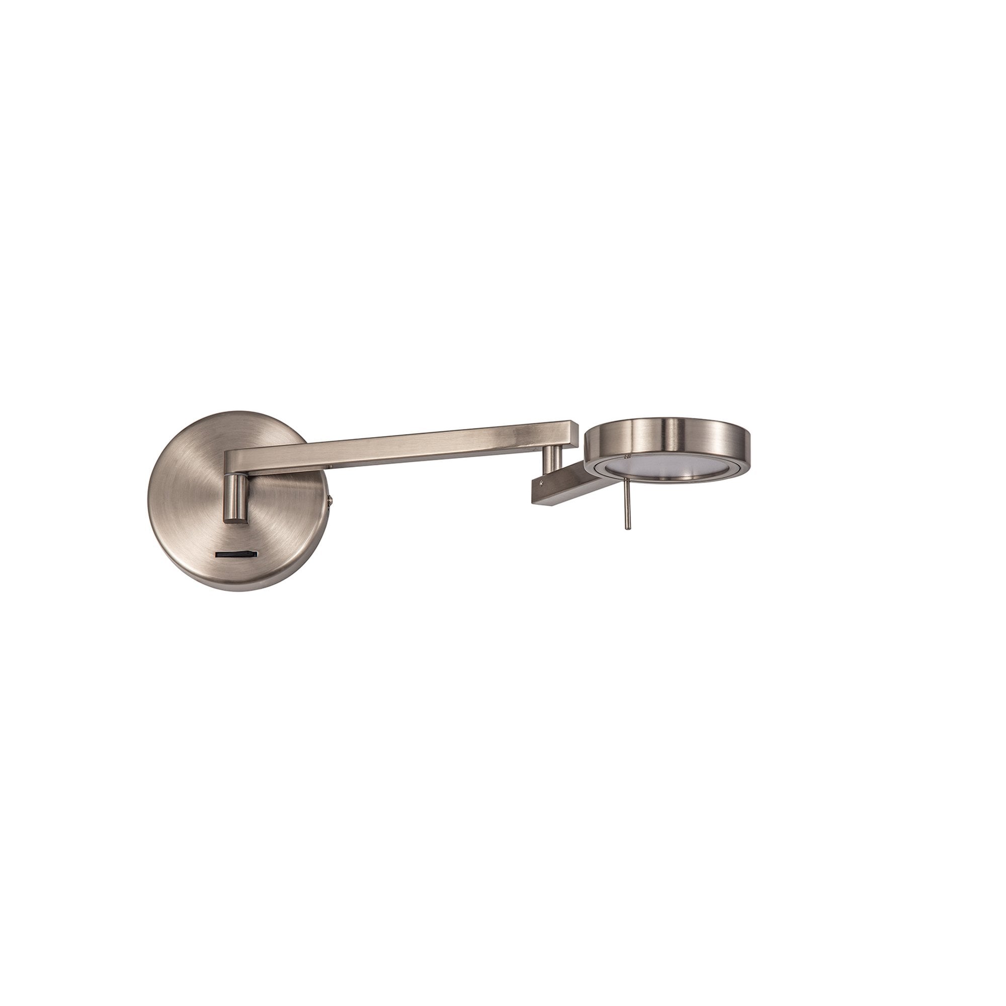 NL78029 Burlon Adjustable Swing Arm Wall Lamp / Reader LED Satin Nickel