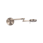 NL78029 Burlon Adjustable Swing Arm Wall Lamp / Reader LED Satin Nickel