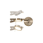 NL78029 Burlon Adjustable Swing Arm Wall Lamp / Reader LED Satin Nickel