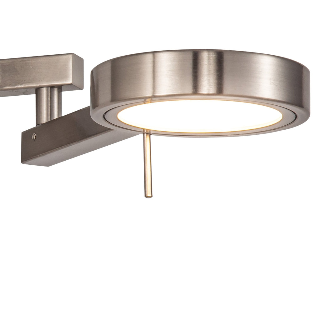 NL78029 Burlon Adjustable Swing Arm Wall Lamp / Reader LED Satin Nickel