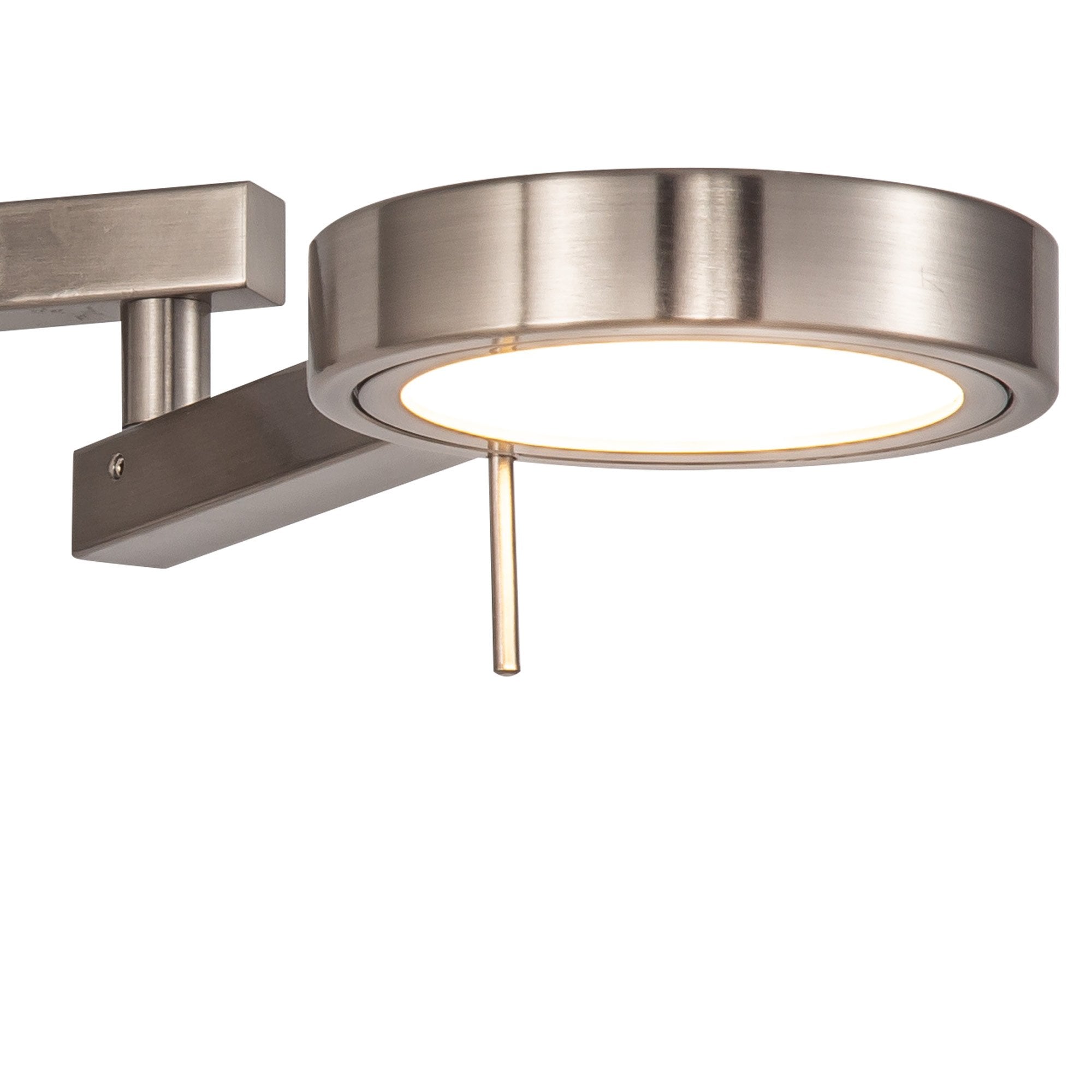 NL78029 Burlon Adjustable Swing Arm Wall Lamp / Reader LED Satin Nickel