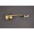 NL78039 Burlon Adjustable Swing Arm Wall Lamp / Reader LED Antique Brass