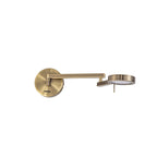 NL78039 Burlon Adjustable Swing Arm Wall Lamp / Reader LED Antique Brass