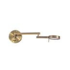 NL78039 Burlon Adjustable Swing Arm Wall Lamp / Reader LED Antique Brass