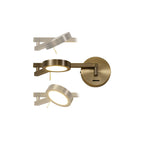 NL78039 Burlon Adjustable Swing Arm Wall Lamp / Reader LED Antique Brass