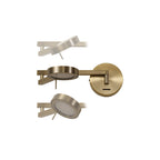 NL78039 Burlon Adjustable Swing Arm Wall Lamp / Reader LED Antique Brass