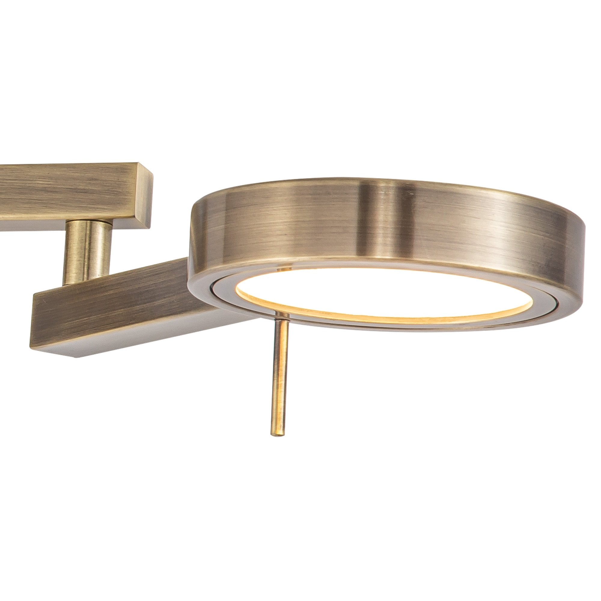 NL78039 Burlon Adjustable Swing Arm Wall Lamp / Reader LED Antique Brass