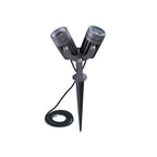 NL81789 Caster Outdoor Twin Spike  Light LED Grey/Black