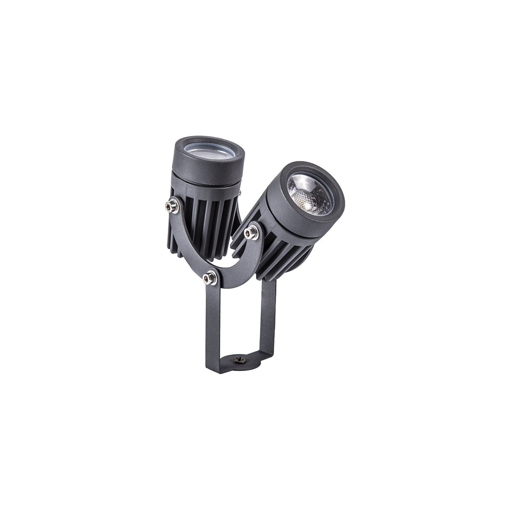 NL81789 Caster Outdoor Twin Spike  Light LED Grey/Black